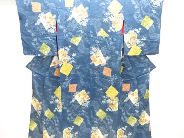 JAPANESE KIMONO / ANTIQUE KIMONO / SILK / MON KINSHA / UME